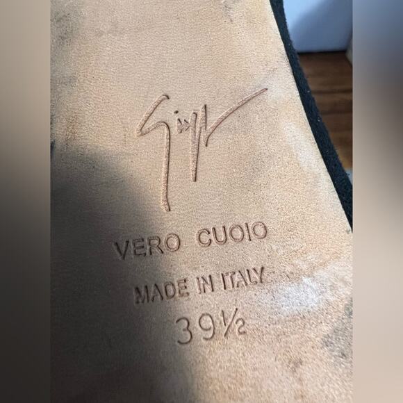 Giuseppe Zanotti Liza ultra high platform heels black suede peep toe luxury - Picture 11 of 11